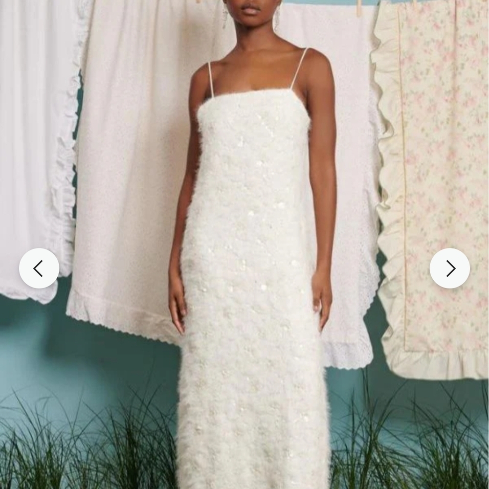 Sister Jane Ivory Beaded Midi Dress